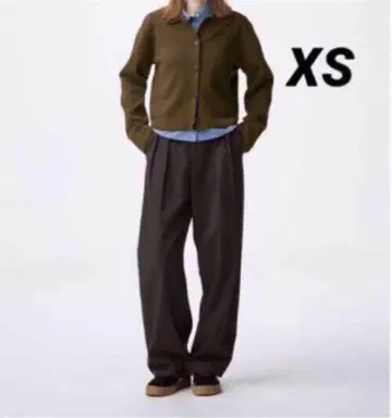GU 치노 배럴 레그 턱 팬츠 XS