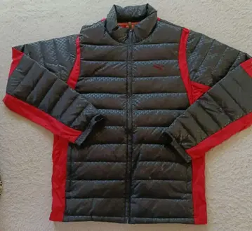 Puma 퀼팅 자켓 그레이/레드 사이즈 O