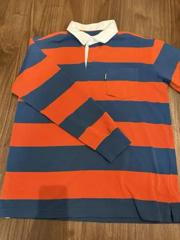 THE NORTH FACE 긴팔 피케 셔츠 오렌지 파랑