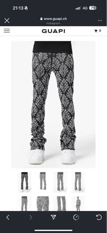 Guapi Obsidian Black Embellished Denim