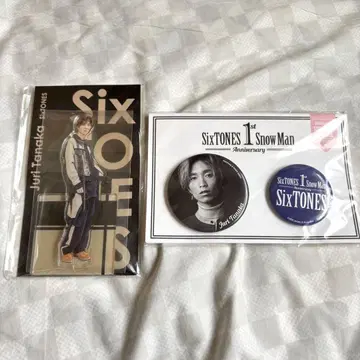 SixTONES 다나카 쥬리 아크릴 스탠드 캔뱃지 세트