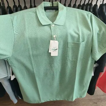 CROCODILE 민트 그린 피케 셔츠