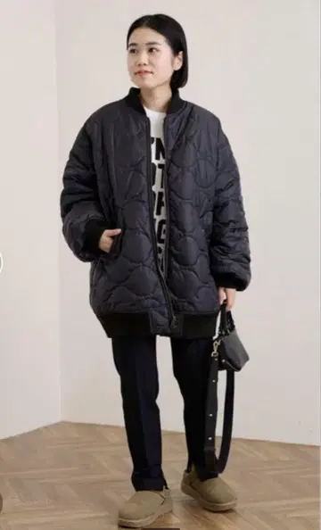 FRAMeWORK 2way 롱 MA-1 블랙 M