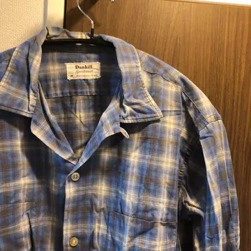 60s 빈티지 옴브레 체크 셔츠 프린트