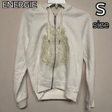 ENERGIE 화이트 후드티 S 사이즈 속기모