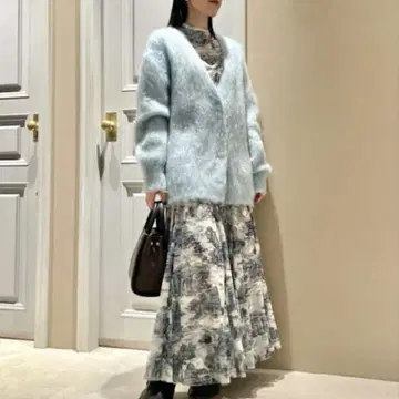 릴리 브라운 코르셋 디테일 튤 롱 스커트