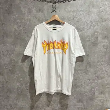 미사용 새상품 THRASHER 트레셔 로고 프린트 티셔츠