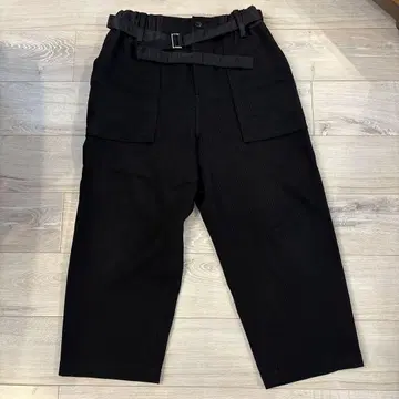 sacai 사카이 면 팬츠 블랙 팬츠