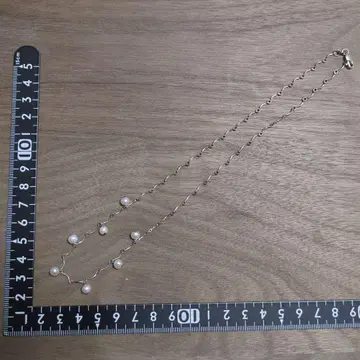 빈티지 실버 925 펄 목걸이 약 44cm
