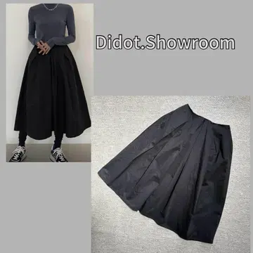 [ Didot. Showroom ] 메니 턱 볼륨 스커트 블랙 M
