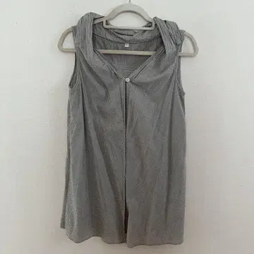 무인양품 롱베스트 체크 무늬