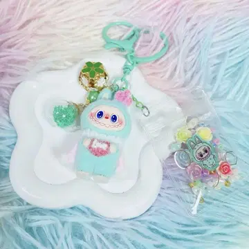 1점 락부(LABUBU) 크로키 키링 스트랩 [ 그린 컬러 ]