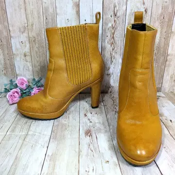 [ ECCO ] 사이드 고어 숏부츠 35 카멜