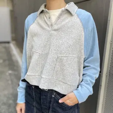 BEAMS BOY 빔즈 보이 투톤 풀오버 피케 셔츠 상의