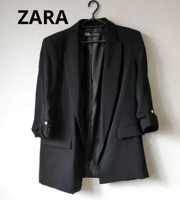 ZARA 블랙 7부 소매 자켓
