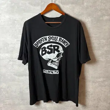 BROKEN SKULL RANCH T셔츠 BSR 스컬 2XL 상당 블랙