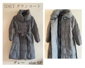IEDIT 다운 코트 숄카라 리본 벨트 size: SP