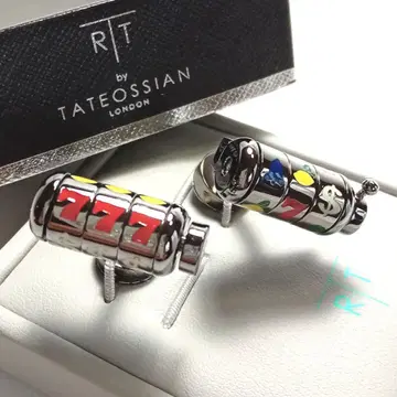 tac151 타테오시안 커프 링크스 슬롯 머신 건메탈 블랙 검정