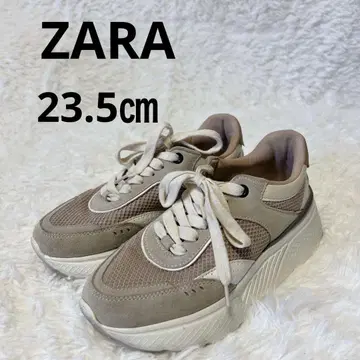 ZARA 통굽 스니커즈 36 베이지 핑크