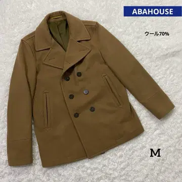 아바하우스 ABAHOUSE 피 코트 카멜 울 70% 남성용 M