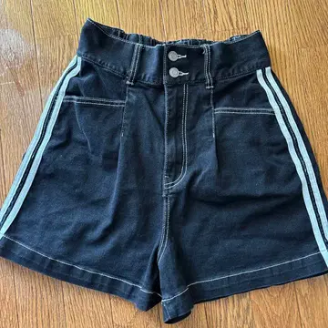 여자 초등학생 중학생 L 하프 팬츠 숏팬츠 블랙