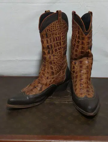 5351 POUR LES HOMMS 웨스턴 카우보이 부츠 크로커다일