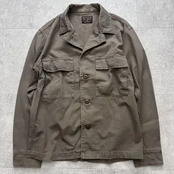 MR.OLIVE 오픈 카라 밀리터리 셔츠 자켓 S 사이즈 일본제 코튼