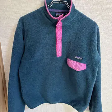 patagonia 플리스 자켓 다크 그린/핑크