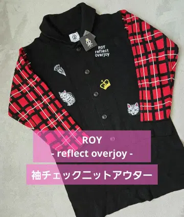 LiSA ROY reflect overjoy 소매 체크 니트 아우터