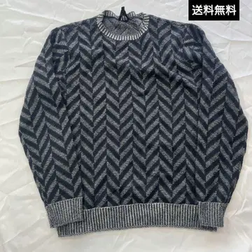 EMPORIO ARMANI ICON 헤링본 니트 스웨터 L