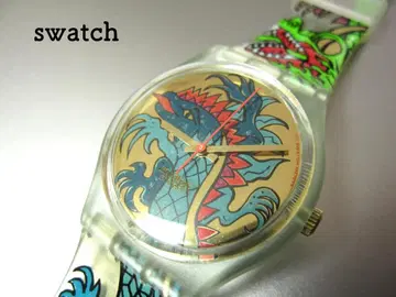 빈티지 스와치 드래곤 패턴 swatch 1994