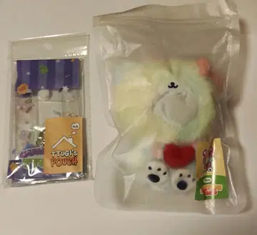 구구투기 목걸이 레인보우 베어 레인보우 키티 파우치