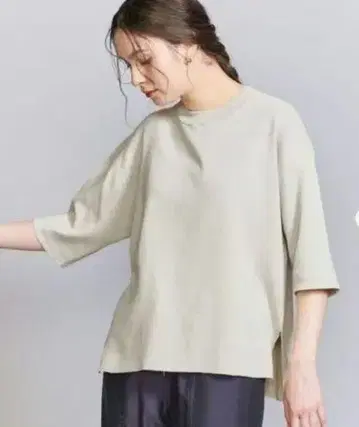 유나이티드 애로우즈 하프 슬리브 니트 풀오버 7부 소매