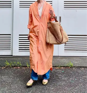 BEAMS BOY 스탠드 카라 원피스 canaria style