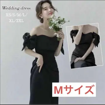 웨딩 드레스 블랙 2차 모임 드레스 전취 드레스 M 사이즈