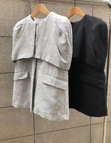 CELFORD 케이프 부착 베스트 셀포드 트위드 라메 졸업식
