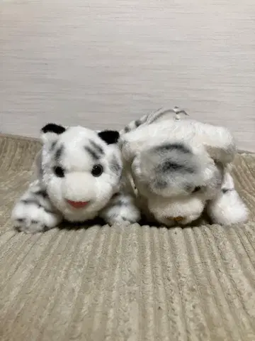 화이트 타이거 봉제 인형 세트