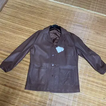 브라운 소가죽 자켓 4L