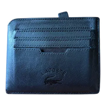 [ LACOSTE ] 블랙 가죽 카드 케이스