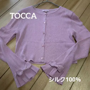 TOCCA 소매 리본 실크 100% 가디건 핑크 XS