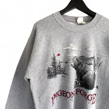 90s 빈티지 GILDAN 피죤포지 곰 프린트 T15