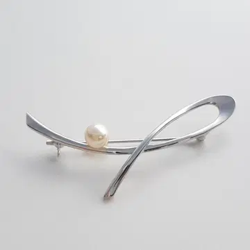 b153 2way 펜던트 브로치 진주 펄 SILVER 은 탑