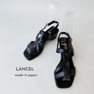 Lancel 일본제 가죽 스트랩 샌들 22cm 여성용
