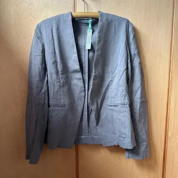 theory luxe 노카라 자켓 38 그레이