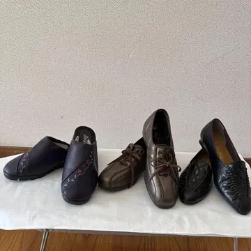 브라운 레이스업 슈즈