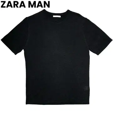 정가 1만 ZARA MAN 텍스처 니트 T셔츠 S 블랙 자라맨