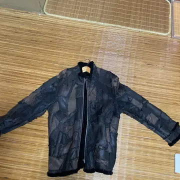 패치워크 디자인 자켓 양가죽 evolution