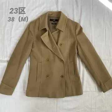 새상품급 캐시미어 혼방 23구 코트 콜롬보 카멜 38 M