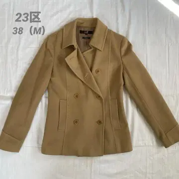 새상품급 캐시미어 혼방 23구 코트 콜롬보 카멜 38 M