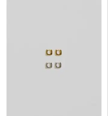미사용 새상품 todayful Square Hoop Pierce